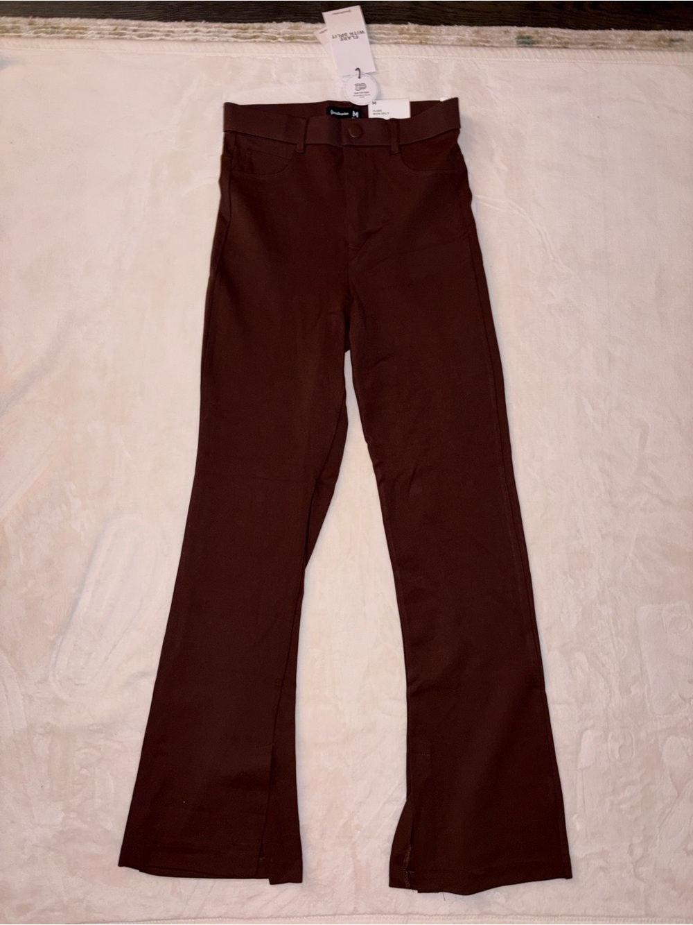Stradivarius: Women's Brown Flared Stretchy Pants